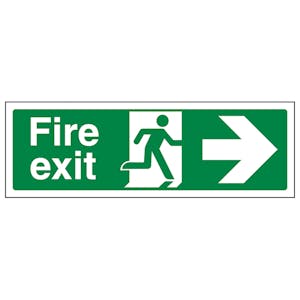 Fire Exit Arrow Right Sign