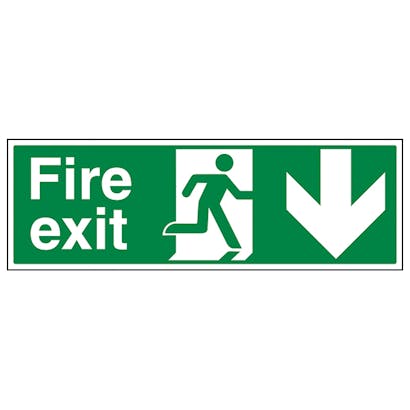 Fire Exit Arrow Down