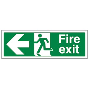 Fire Exit Arrow Left Sign