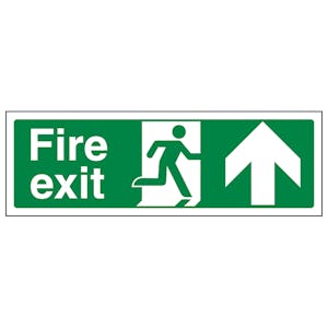 Fire Exit Arrow Up Sign